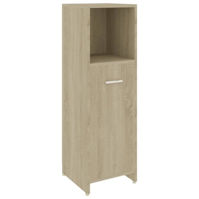 Juego de muebles de baño 4 uds madera ingeniería roble Sonoma Juego de muebles de baño 4 uds madera ingeniería roble Sonoma
