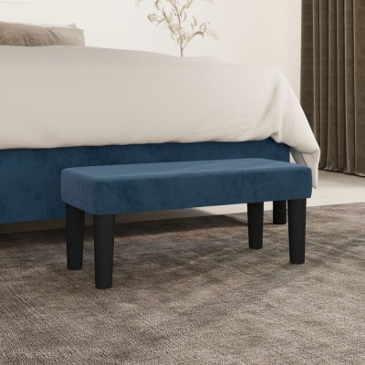 Banco de terciopelo azul oscuro 70x30x30 cm Banco de terciopelo azul oscuro 70x30x30 cm