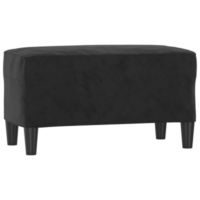 Banco de terciopelo negro 70x35x41 cm Banco de terciopelo negro 70x35x41 cm