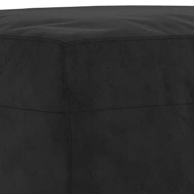 Banco de terciopelo negro 70x35x41 cm Banco de terciopelo negro 70x35x41 cm