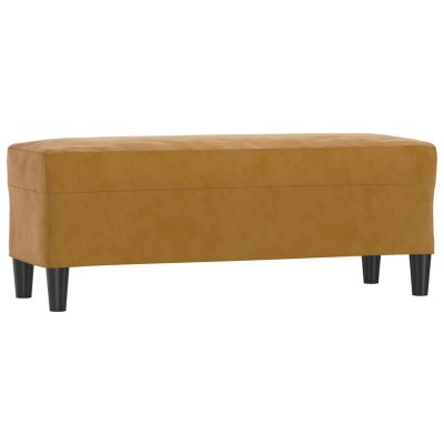 Banco de terciopelo marrón 100x35x41 cm Banco de terciopelo marrón 100x35x41 cm