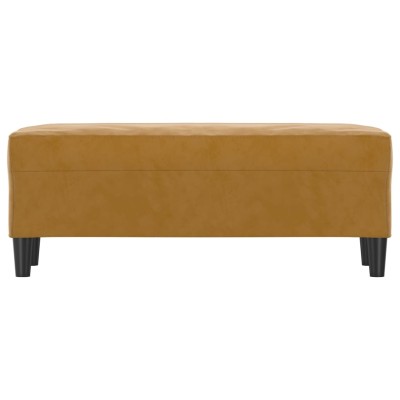 Banco de terciopelo marrón 100x35x41 cm Banco de terciopelo marrón 100x35x41 cm
