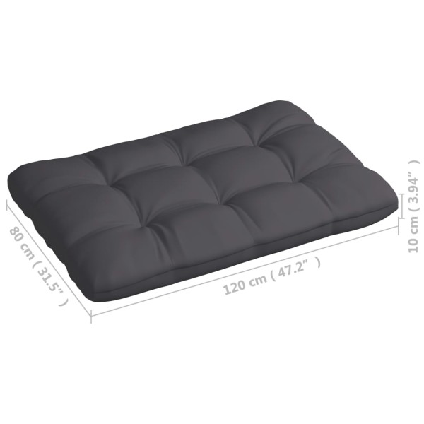 Cojines para sofá de palets 7 unidades tela gris antracita Cojines para sofá de palets 7 unidades tela gris antracita
