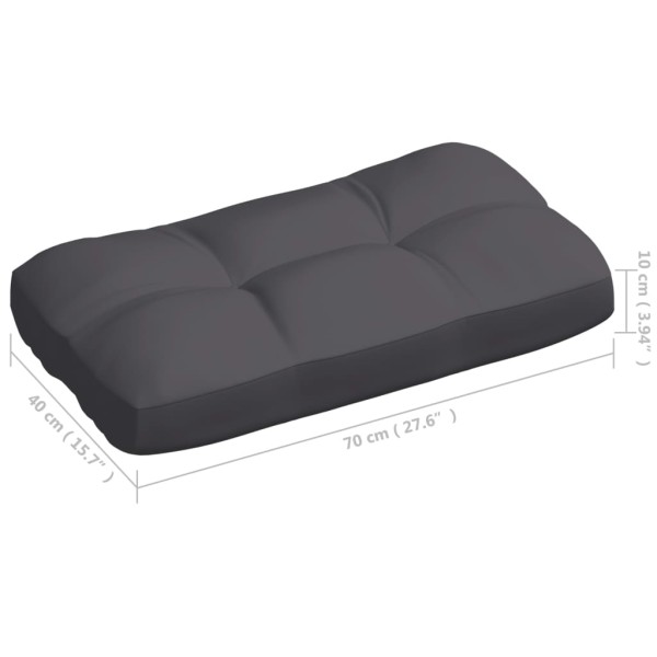 Cojines para sofá de palets 7 unidades tela gris antracita Cojines para sofá de palets 7 unidades tela gris antracita