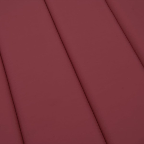 Cojín de tumbona de tela Oxford rojo tinto 200x50x3 cm Cojín de tumbona de tela Oxford rojo tinto 200x50x3 cm