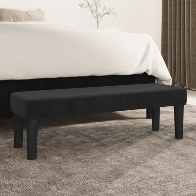Banco de terciopelo negro 100x30x30 cm Banco de terciopelo negro 100x30x30 cm
