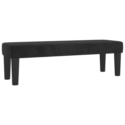 Banco de terciopelo negro 100x30x30 cm Banco de terciopelo negro 100x30x30 cm