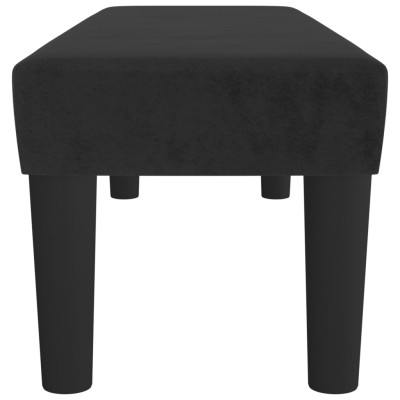 Banco de terciopelo negro 100x30x30 cm Banco de terciopelo negro 100x30x30 cm