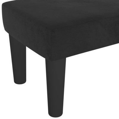 Banco de terciopelo negro 100x30x30 cm Banco de terciopelo negro 100x30x30 cm