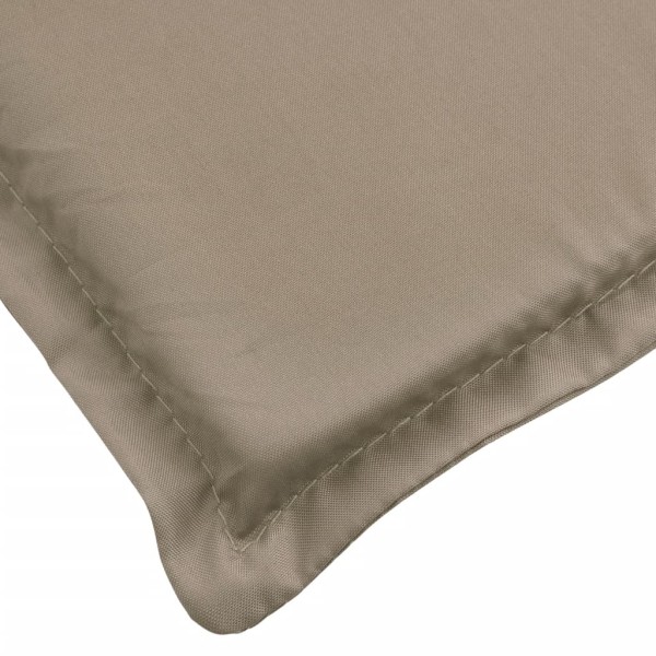 Cojín de tumbona de tela Oxford gris taupé 200x70x3 cm Cojín de tumbona de tela Oxford gris taupé 200x70x3 cm