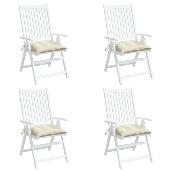 Cojines de silla de jardín 4 uds tela Oxford crema 50x50x7 cm Cojines de silla de jardín 4 uds tela Oxford crema 50x50x7 cm