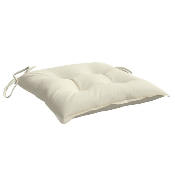 Cojines de silla de jardín 4 uds tela Oxford crema 50x50x7 cm Cojines de silla de jardín 4 uds tela Oxford crema 50x50x7 cm