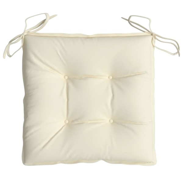 Cojines de silla de jardín 4 uds tela Oxford crema 50x50x7 cm Cojines de silla de jardín 4 uds tela Oxford crema 50x50x7 cm