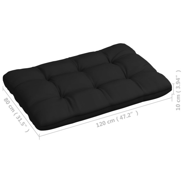 Cojines para sofás de palets 7 unidades negro Cojines para sofás de palets 7 unidades negro