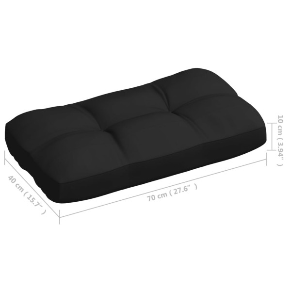 Cojines para sofás de palets 7 unidades negro Cojines para sofás de palets 7 unidades negro