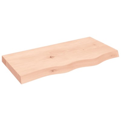 Tablero de mesa madera maciza roble sin tratar 80x40x(2-6) cm Tablero de mesa madera maciza roble sin tratar 80x40x(2-6) cm