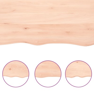 Tablero de mesa madera maciza roble sin tratar 220x50x(2-6) cm Tablero de mesa madera maciza roble sin tratar 220x50x(2-6) cm