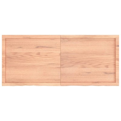 Tablero mesa madera roble tratada marrón claro 140x60x(2-4) cm Tablero mesa madera roble tratada marrón claro 140x60x(2-4) cm