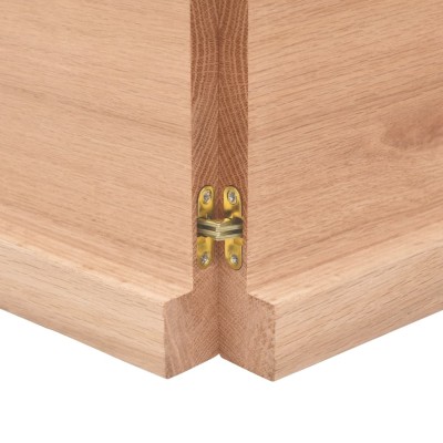 Tablero mesa madera roble tratada marrón claro 140x60x(2-4) cm Tablero mesa madera roble tratada marrón claro 140x60x(2-4) cm