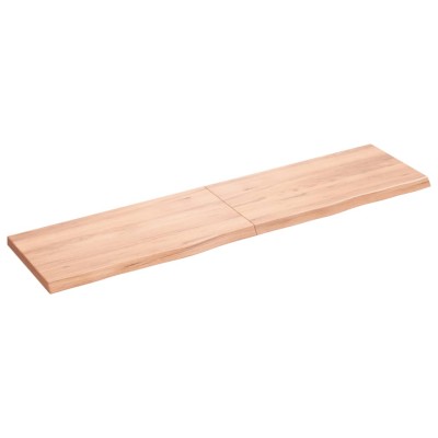Tablero mesa madera roble tratada marrón claro 160x40x(2-4) cm Tablero mesa madera roble tratada marrón claro 160x40x(2-4) cm
