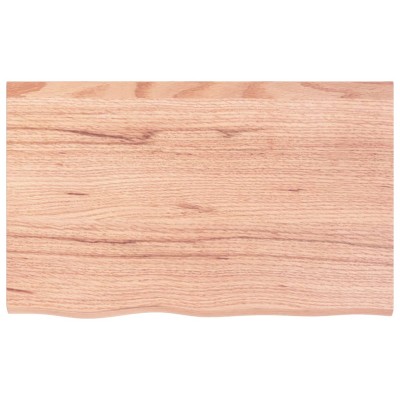 Tablero mesa madera roble tratada marrón claro 80x50x(2-4) cm Tablero mesa madera roble tratada marrón claro 80x50x(2-4) cm