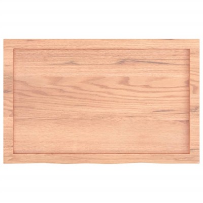 Tablero mesa madera roble tratada marrón claro 80x50x(2-4) cm Tablero mesa madera roble tratada marrón claro 80x50x(2-4) cm