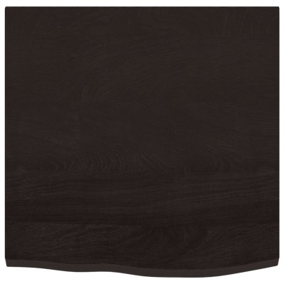 Tablero de mesa madera roble tratada marrón oscuro 60x60x2 cm Tablero de mesa madera roble tratada marrón oscuro 60x60x2 cm