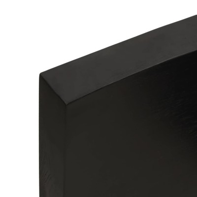 Tablero mesa madera roble tratada marrón oscuro 80x40x(2-6) cm Tablero mesa madera roble tratada marrón oscuro 80x40x(2-6) cm
