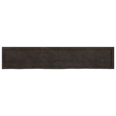 Tablero mesa madera roble tratada marrón oscuro 200x40x(2-4) cm Tablero mesa madera roble tratada marrón oscuro 200x40x(2-4) cm
