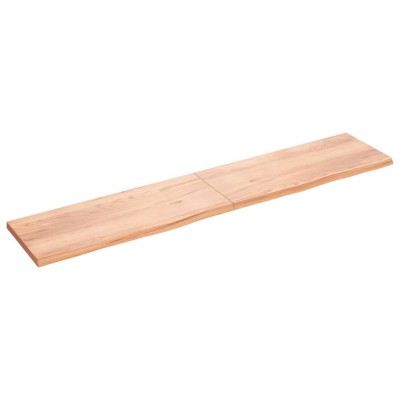 Tablero mesa madera roble tratada marrón claro 200x40x(2-4) cm Tablero mesa madera roble tratada marrón claro 200x40x(2-4) cm