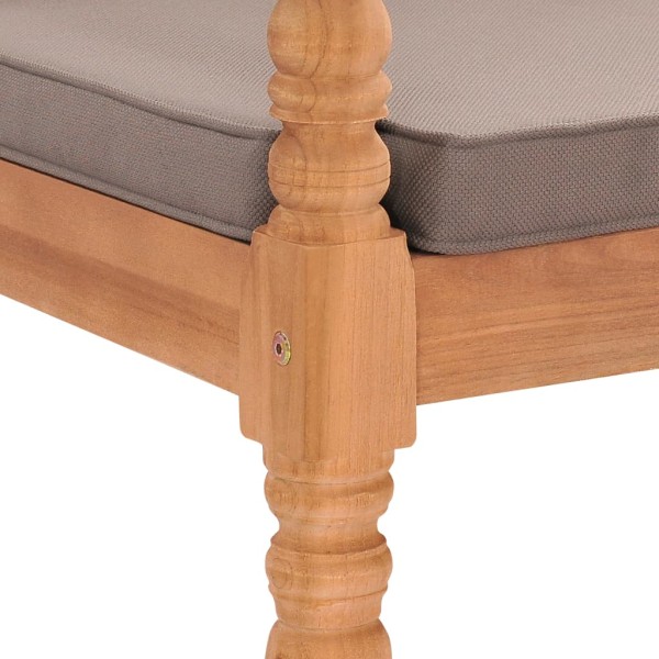 Sillas Batavia 2 uds madera maciza teca con cojines gris oscuro Sillas Batavia 2 uds madera maciza teca con cojines gris oscuro