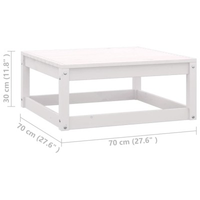 Set muebles jardín con cojines 8 pzas madera maciza pino blanco Set muebles jardín con cojines 8 pzas madera maciza pino blanco