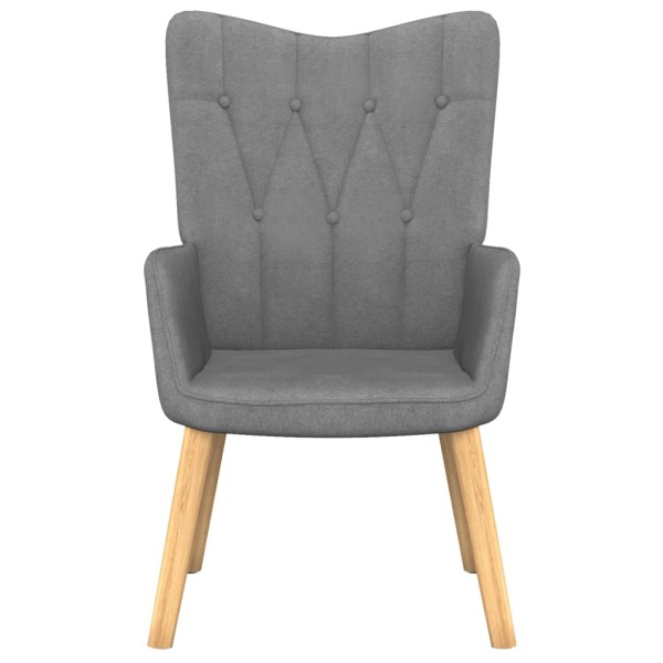 Sillón de relax con taburete tela gris oscuro