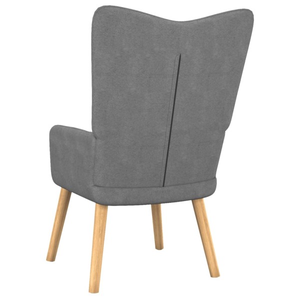 Sillón de relax con taburete tela gris oscuro