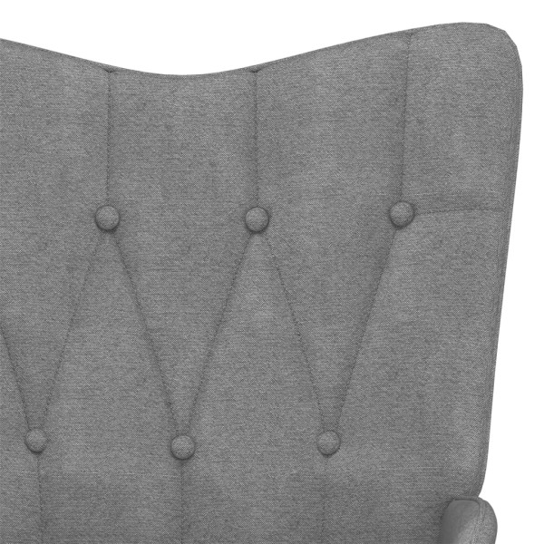 Sillón de relax con taburete tela gris oscuro