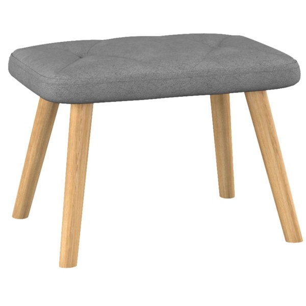 Sillón de relax con taburete tela gris oscuro