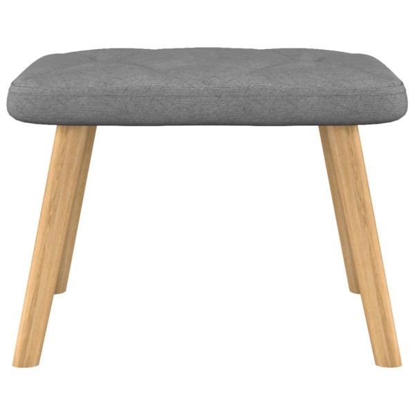 Sillón de relax con taburete tela gris oscuro