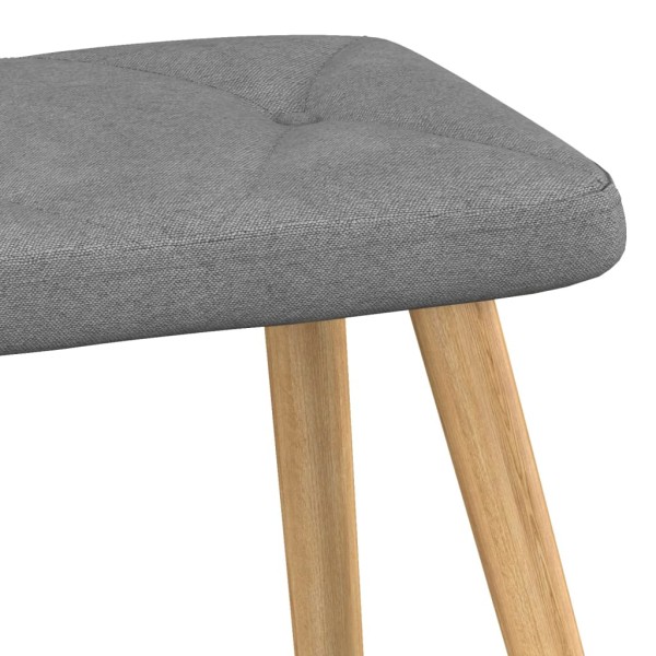 Sillón de relax con taburete tela gris oscuro