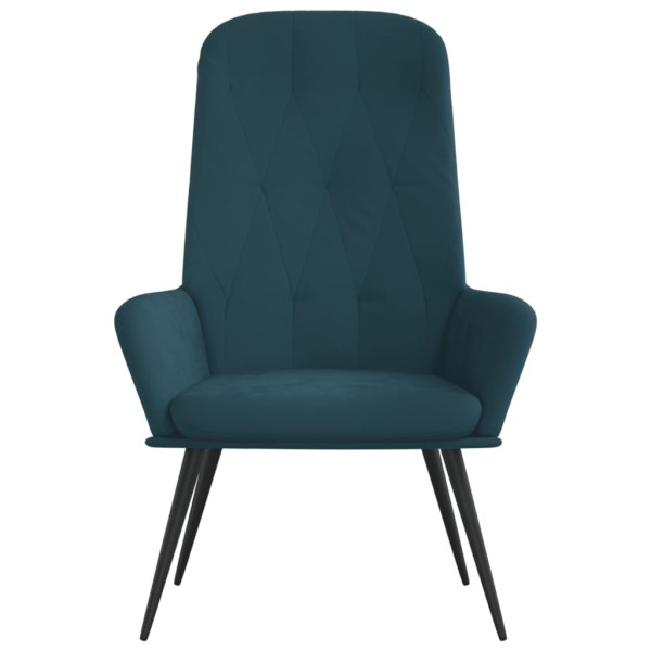 Sillón de relax de terciopelo azul Sillón de relax de terciopelo azul