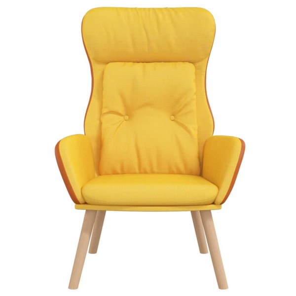 Sillón de relax de tela y PVC amarillo mostaza Sillón de relax de tela y PVC amarillo mostaza