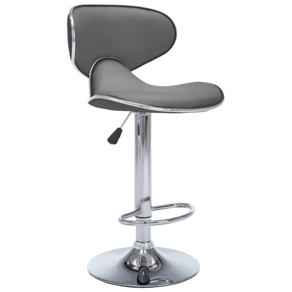 323648 Bar Stools 2 pcs Grey Faux Leather 323648 Bar Stools 2 pcs Grey Faux Leather