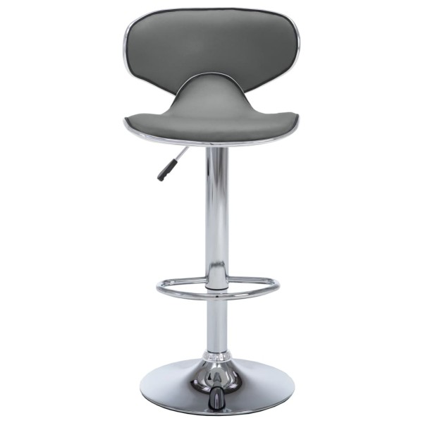 323648 Bar Stools 2 pcs Grey Faux Leather 323648 Bar Stools 2 pcs Grey Faux Leather