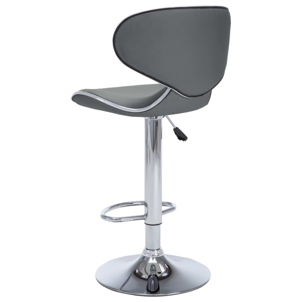 323648 Bar Stools 2 pcs Grey Faux Leather 323648 Bar Stools 2 pcs Grey Faux Leather