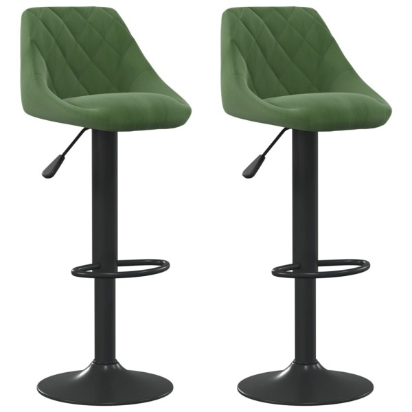Taburetes de cocina 2 unidades terciopelo verde oscuro Taburetes de cocina 2 unidades terciopelo verde oscuro