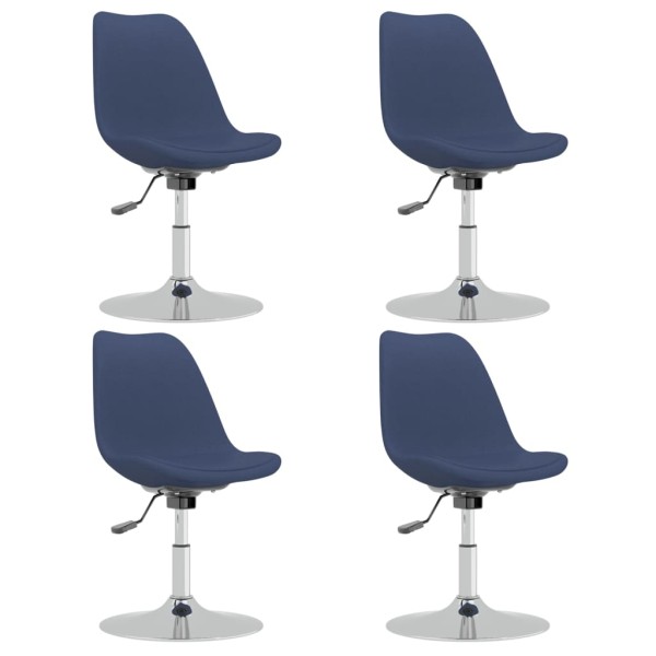 Sillas de comedor giratorias 4 unidades tela azul Sillas de comedor giratorias 4 unidades tela azul
