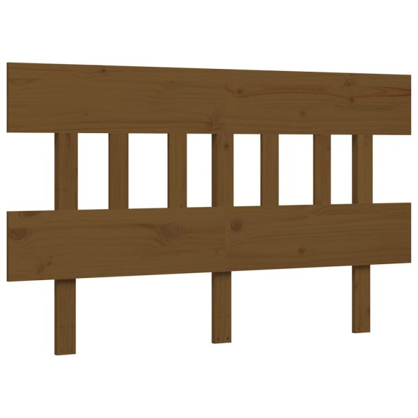 Cama personas mayores cabecero madera marrón miel 140x190 cm Cama personas mayores cabecero madera marrón miel 140x190 cm