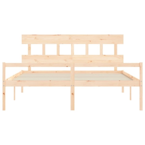 Cama para personas mayores con cabecero madera maciza 200x200cm