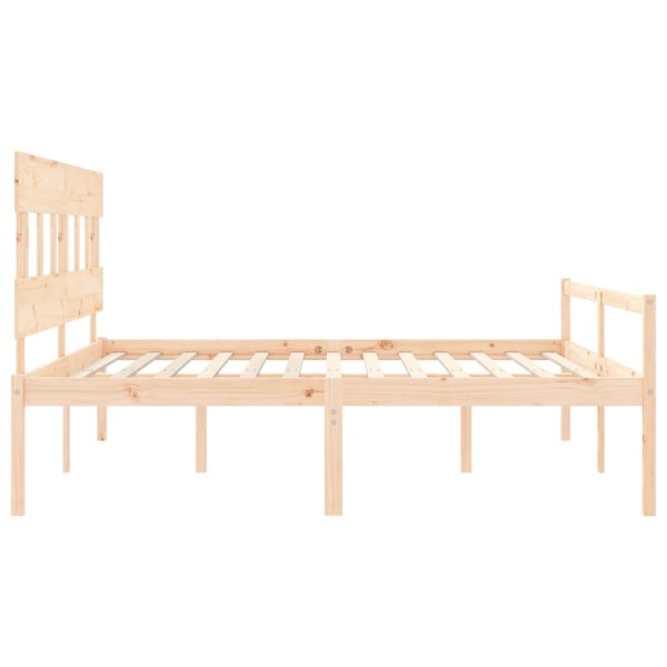 Cama para personas mayores con cabecero madera maciza 200x200cm