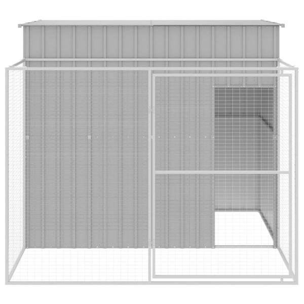 Caseta perros corral acero galvanizado gris claro 214x253x181cm Caseta perros corral acero galvanizado gris claro 214x253x181cm
