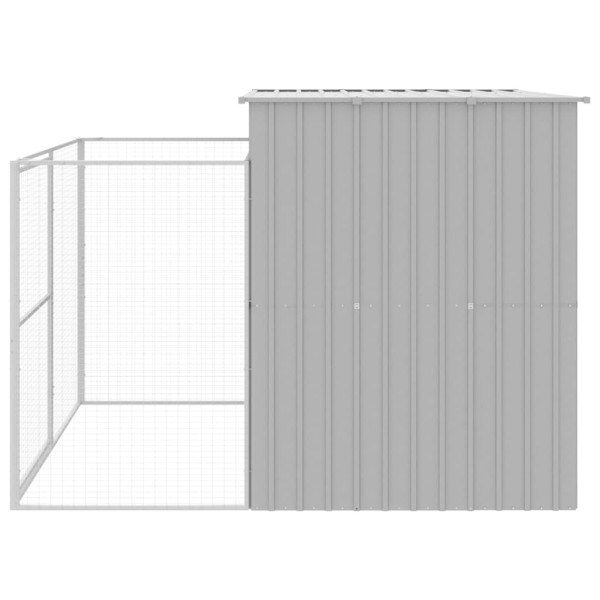 Caseta perros corral acero galvanizado gris claro 214x253x181cm Caseta perros corral acero galvanizado gris claro 214x253x181cm